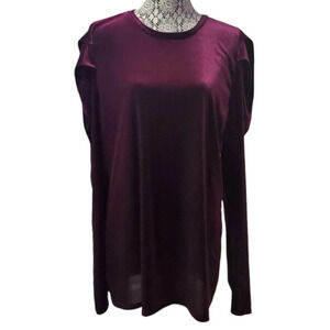 Acting Pro Women's Vintage Velvet Long Sleeved Tunic Top 3X